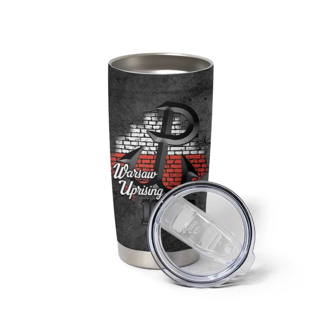 Warsaw Uprising 1944 Poland Tumbler Cup Polish Anchor Kotwica