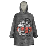 Warsaw Uprising 1944 Poland Wearable Blanket Hoodie Polish Anchor Kotwica