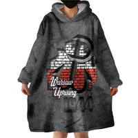 Warsaw Uprising 1944 Poland Wearable Blanket Hoodie Polish Anchor Kotwica