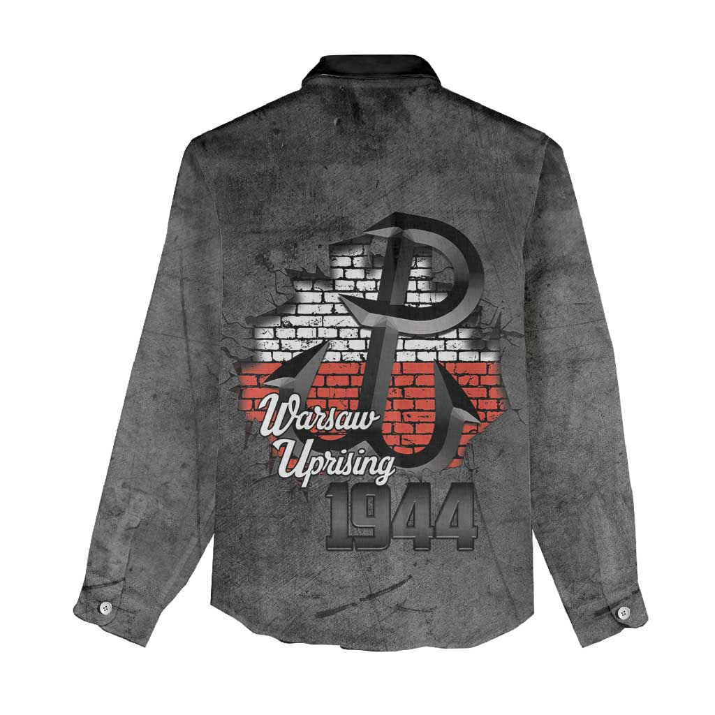 Warsaw Uprising 1944 Poland Women Casual Shirt Polish Anchor Kotwica