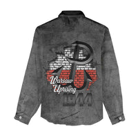 Warsaw Uprising 1944 Poland Women Casual Shirt Polish Anchor Kotwica