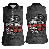 Warsaw Uprising 1944 Poland Women Sleeveless Polo Shirt Polish Anchor Kotwica