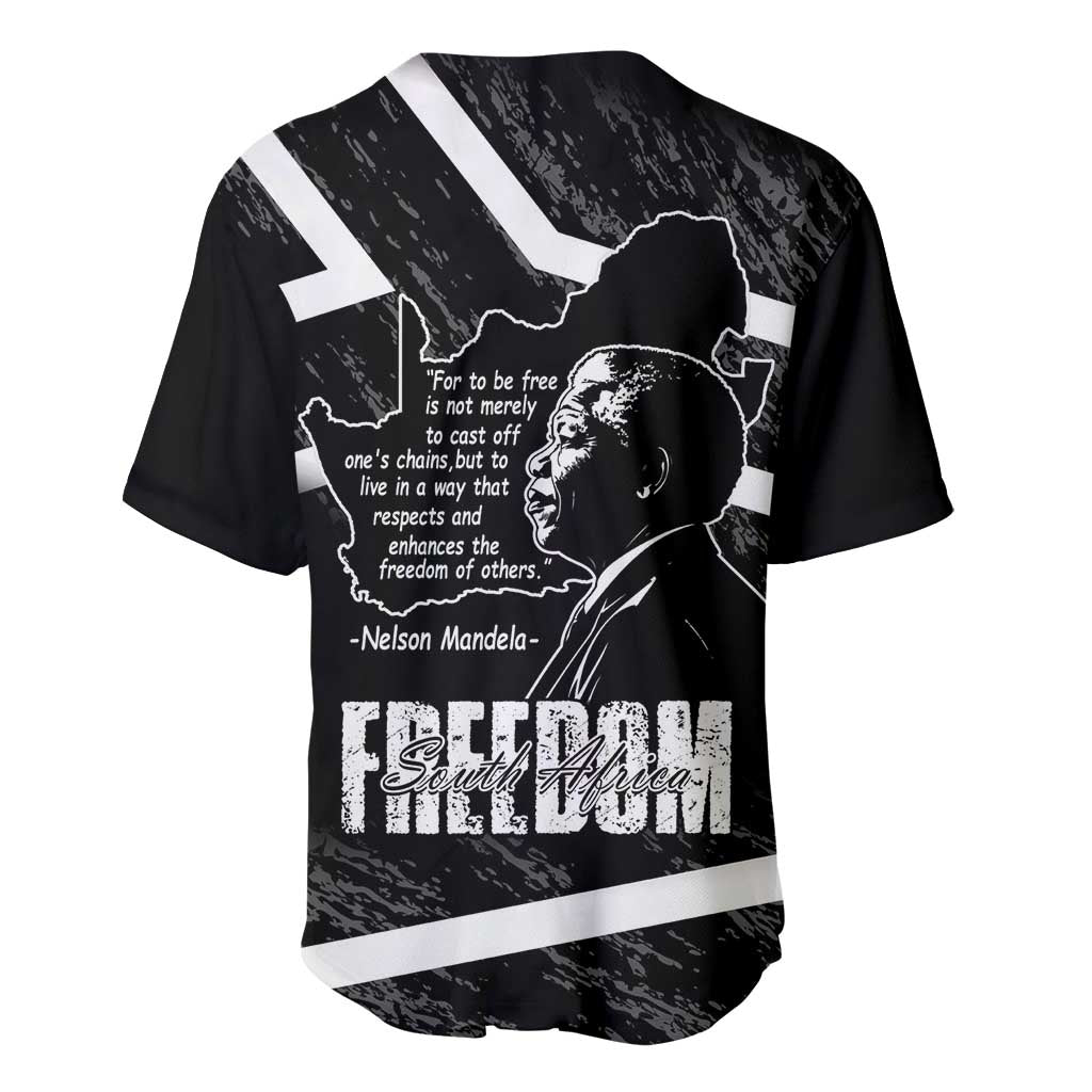 South Africa Freedom Day Baseball Jersey Nelson Mandela With Map