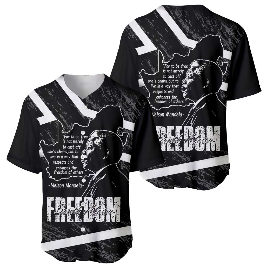 South Africa Freedom Day Baseball Jersey Nelson Mandela With Map