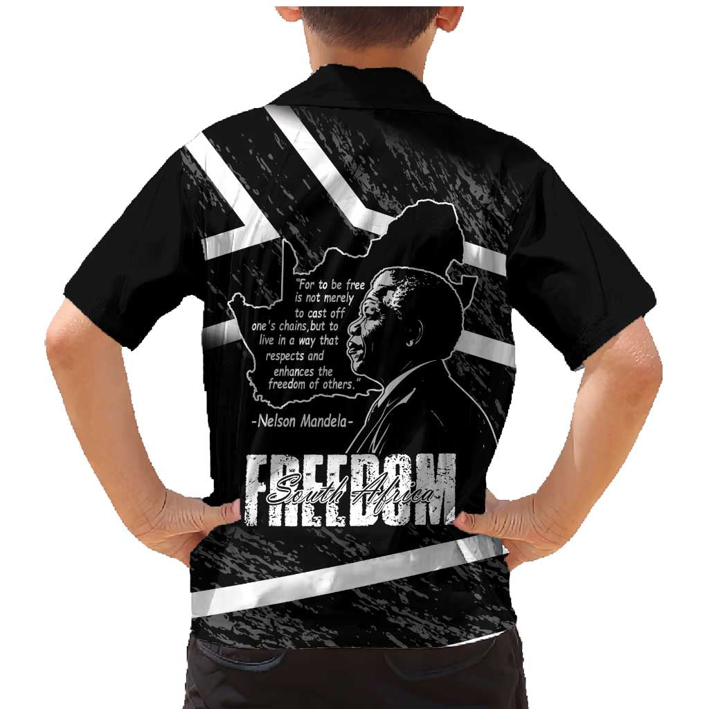 South Africa Freedom Day Family Matching Mermaid Dress and Hawaiian Shirt Nelson Mandela With Map