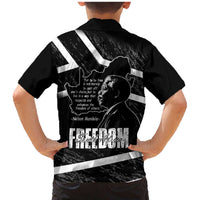 South Africa Freedom Day Family Matching Mermaid Dress and Hawaiian Shirt Nelson Mandela With Map