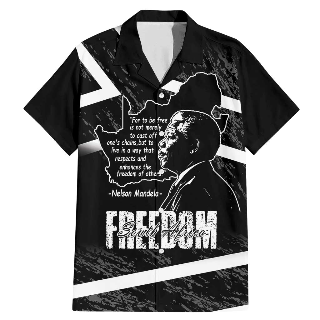 South Africa Freedom Day Family Matching Mermaid Dress and Hawaiian Shirt Nelson Mandela With Map