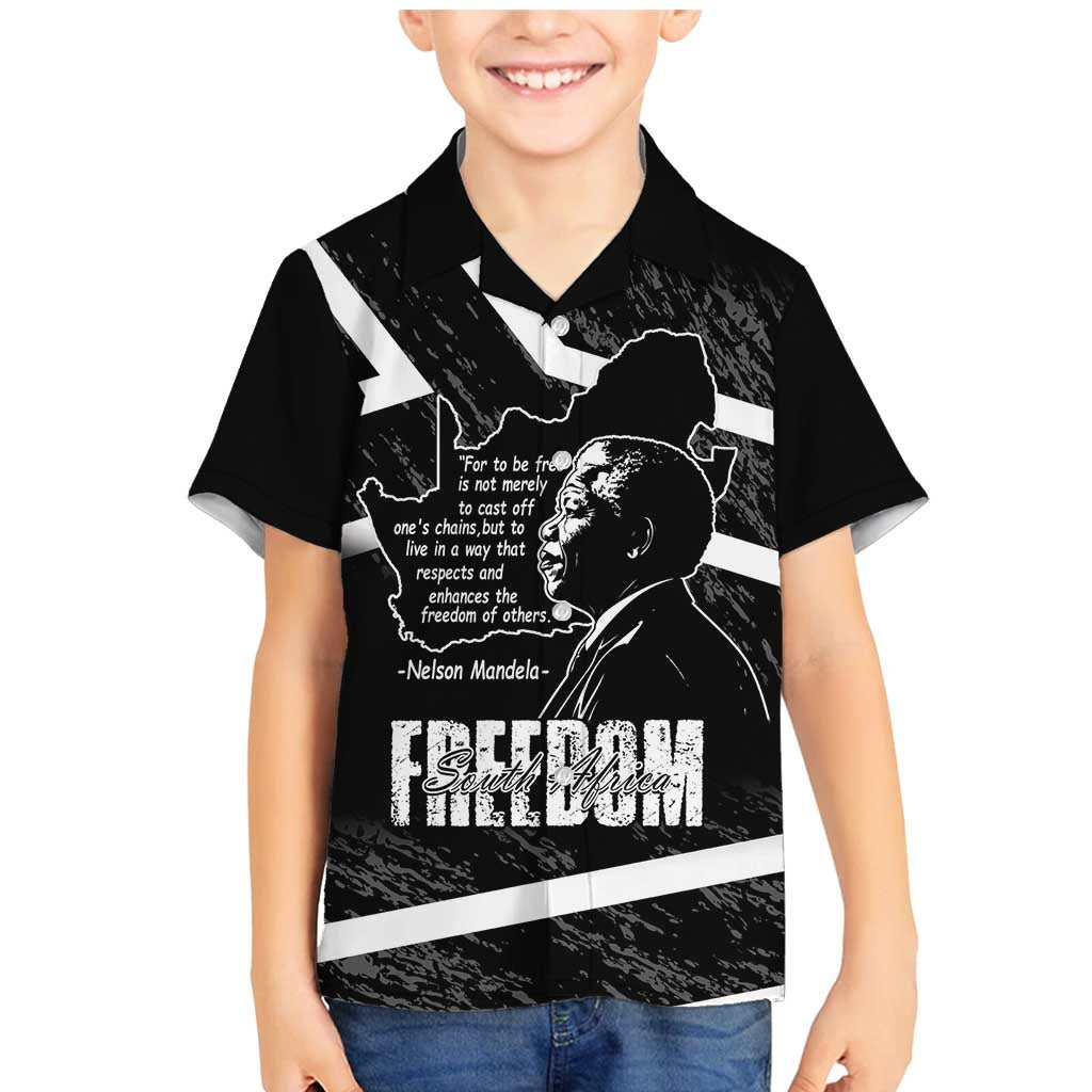 South Africa Freedom Day Family Matching Mermaid Dress and Hawaiian Shirt Nelson Mandela With Map