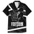 South Africa Freedom Day Family Matching Off The Shoulder Long Sleeve Dress and Hawaiian Shirt Nelson Mandela With Map