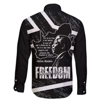 South Africa Freedom Day Family Matching Off The Shoulder Long Sleeve Dress and Hawaiian Shirt Nelson Mandela With Map