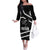 South Africa Freedom Day Family Matching Off The Shoulder Long Sleeve Dress and Hawaiian Shirt Nelson Mandela With Map