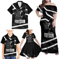 South Africa Freedom Day Family Matching Off Shoulder Maxi Dress and Hawaiian Shirt Nelson Mandela With Map