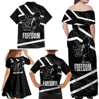 South Africa Freedom Day Family Matching Off Shoulder Maxi Dress and Hawaiian Shirt Nelson Mandela With Map