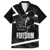 South Africa Freedom Day Family Matching Off Shoulder Maxi Dress and Hawaiian Shirt Nelson Mandela With Map