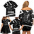 South Africa Freedom Day Family Matching Off Shoulder Short Dress and Hawaiian Shirt Nelson Mandela With Map