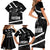 South Africa Freedom Day Family Matching Short Sleeve Bodycon Dress and Hawaiian Shirt Nelson Mandela With Map