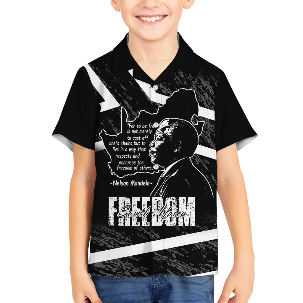 South Africa Freedom Day Family Matching Summer Maxi Dress and Hawaiian Shirt Nelson Mandela With Map