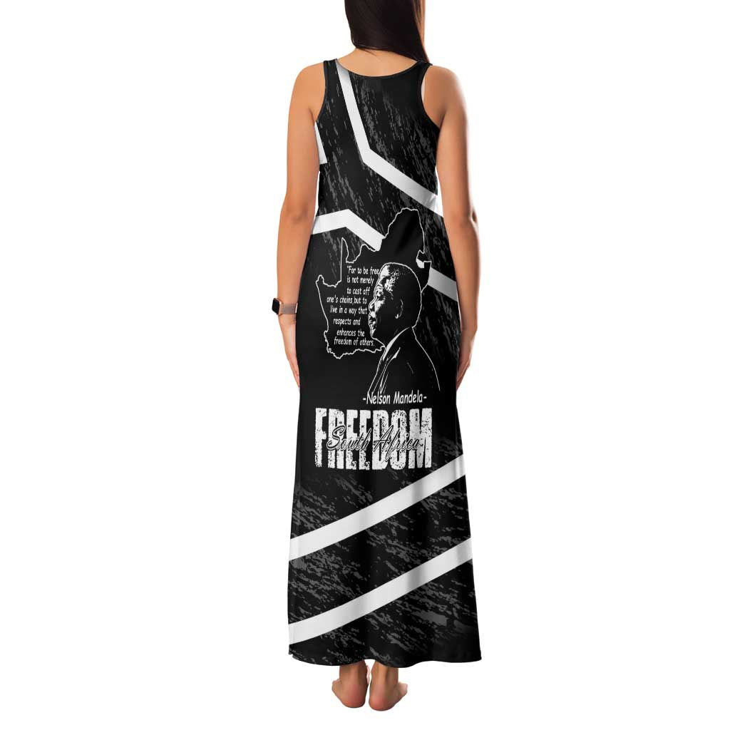 South Africa Freedom Day Family Matching Tank Maxi Dress and Hawaiian Shirt Nelson Mandela With Map