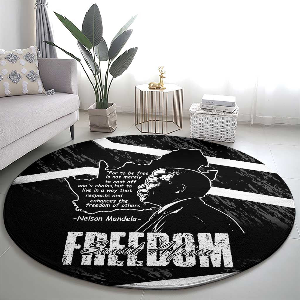 South Africa Freedom Day Round Carpet Nelson Mandela With Map