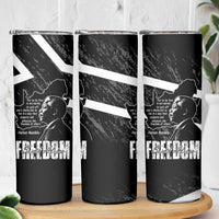 South Africa Freedom Day Skinny Tumbler Nelson Mandela With Map