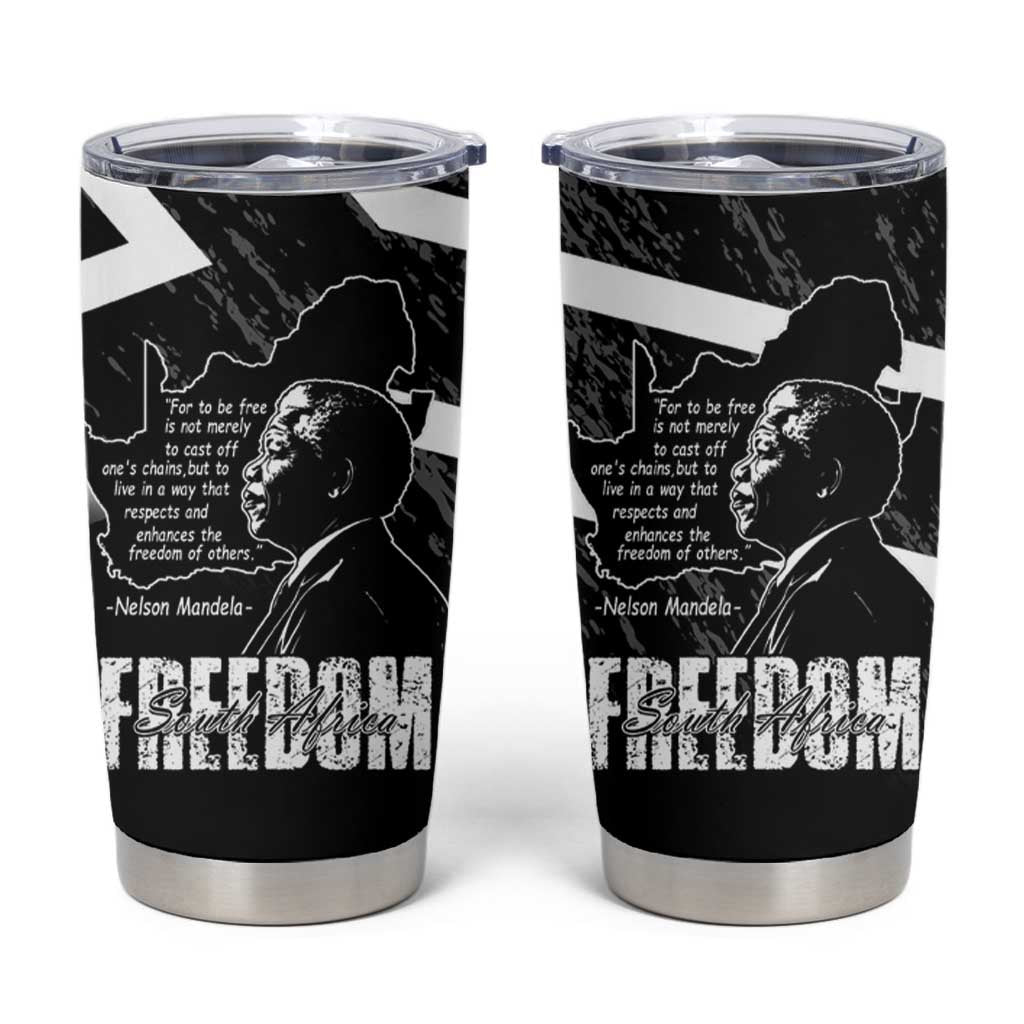 South Africa Freedom Day Tumbler Cup Nelson Mandela With Map