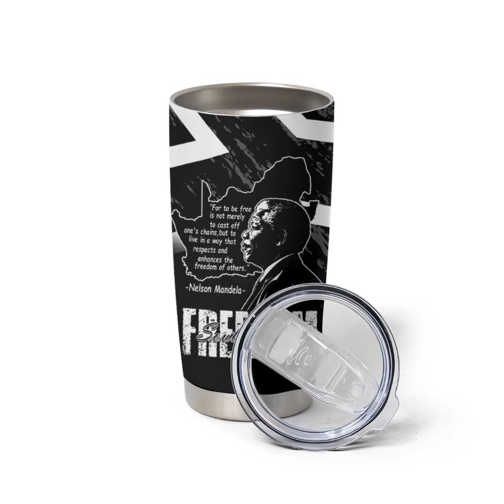 South Africa Freedom Day Tumbler Cup Nelson Mandela With Map