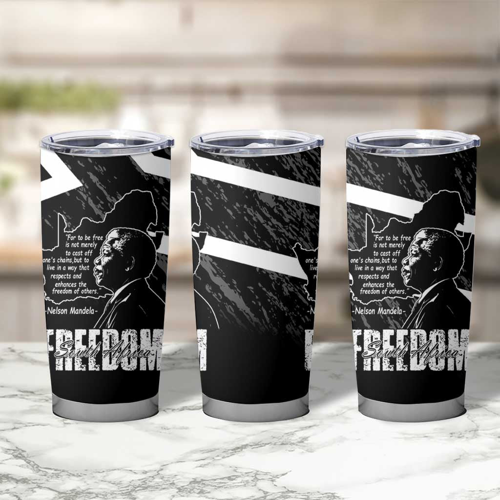 South Africa Freedom Day Tumbler Cup Nelson Mandela With Map