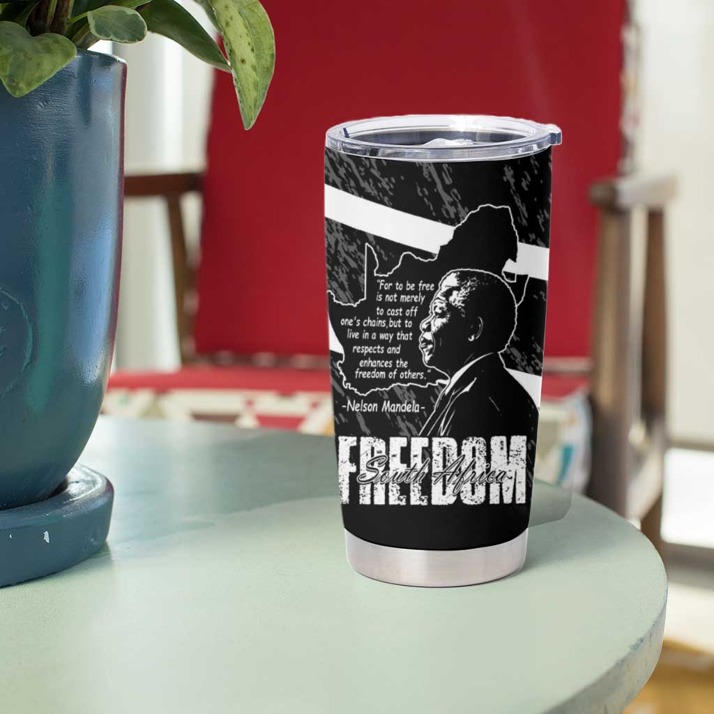 South Africa Freedom Day Tumbler Cup Nelson Mandela With Map