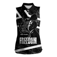 South Africa Freedom Day Women Sleeveless Polo Shirt Nelson Mandela With Map