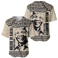 South Africa Nelson Mandela - Father Of Nation Baseball Jersey Vintage African Pattern