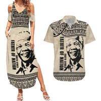 South Africa Nelson Mandela - Father Of Nation Couples Matching Summer Maxi Dress and Hawaiian Shirt Vintage African Pattern
