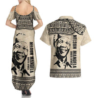 South Africa Nelson Mandela - Father Of Nation Couples Matching Summer Maxi Dress and Hawaiian Shirt Vintage African Pattern