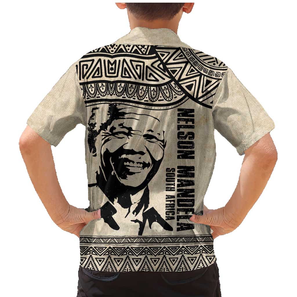 South Africa Nelson Mandela - Father Of Nation Family Matching Mermaid Dress and Hawaiian Shirt Vintage African Pattern