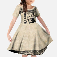 South Africa Nelson Mandela - Father Of Nation Family Matching Off The Shoulder Long Sleeve Dress and Hawaiian Shirt Vintage African Pattern