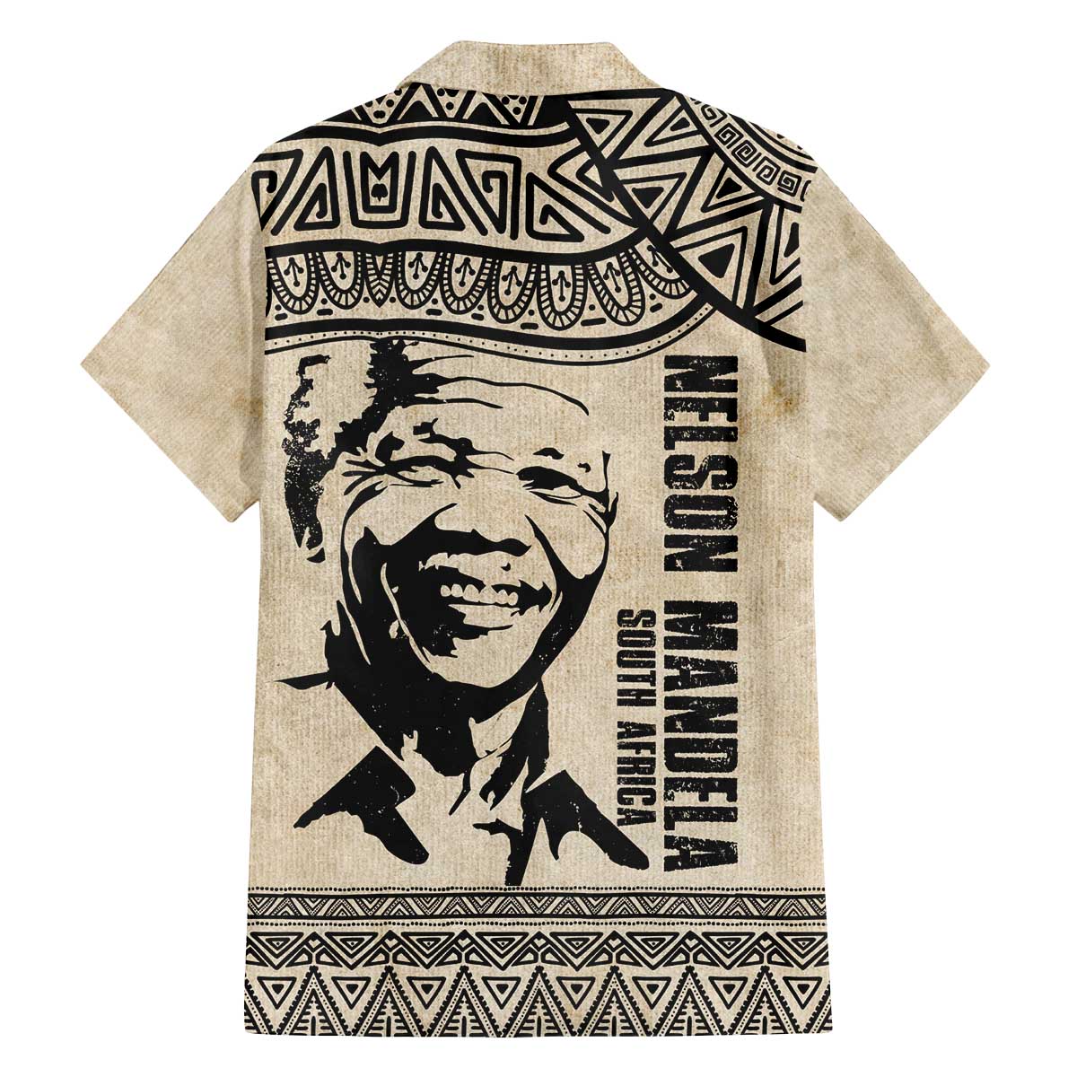 South Africa Nelson Mandela - Father Of Nation Family Matching Off The Shoulder Long Sleeve Dress and Hawaiian Shirt Vintage African Pattern