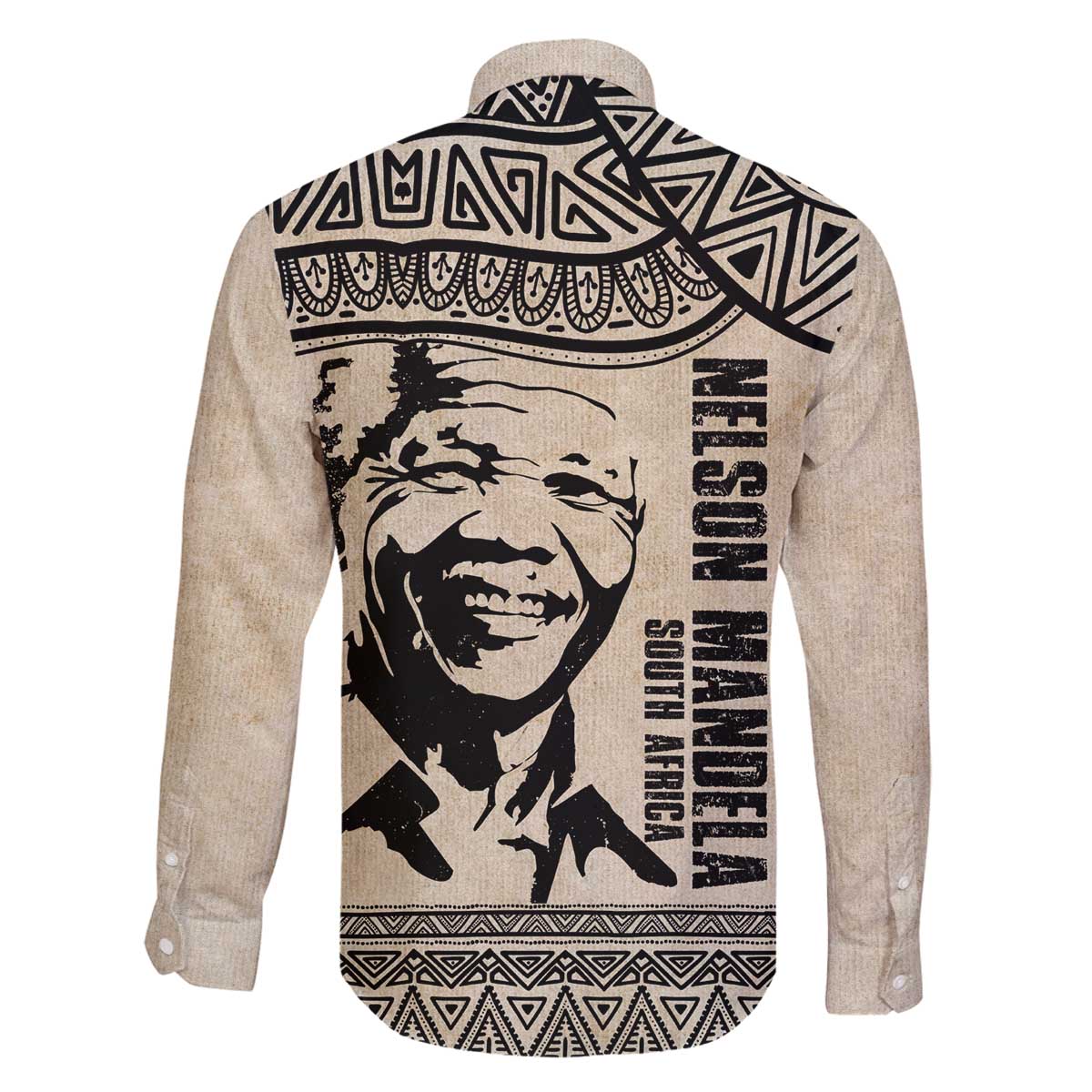 South Africa Nelson Mandela - Father Of Nation Family Matching Off The Shoulder Long Sleeve Dress and Hawaiian Shirt Vintage African Pattern
