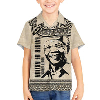 South Africa Nelson Mandela - Father Of Nation Family Matching Off Shoulder Maxi Dress and Hawaiian Shirt Vintage African Pattern