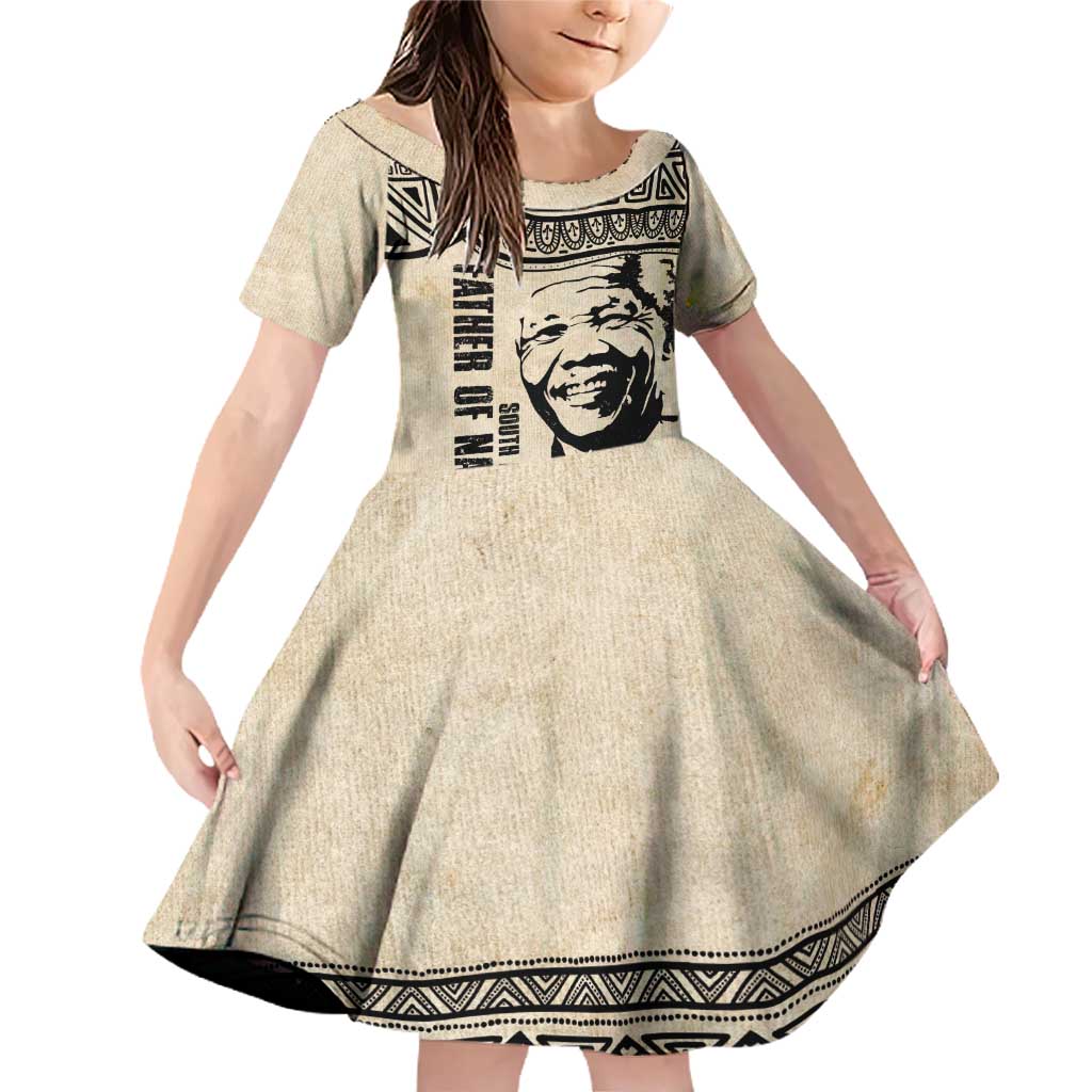 South Africa Nelson Mandela - Father Of Nation Family Matching Off Shoulder Short Dress and Hawaiian Shirt Vintage African Pattern