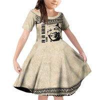 South Africa Nelson Mandela - Father Of Nation Family Matching Off Shoulder Short Dress and Hawaiian Shirt Vintage African Pattern