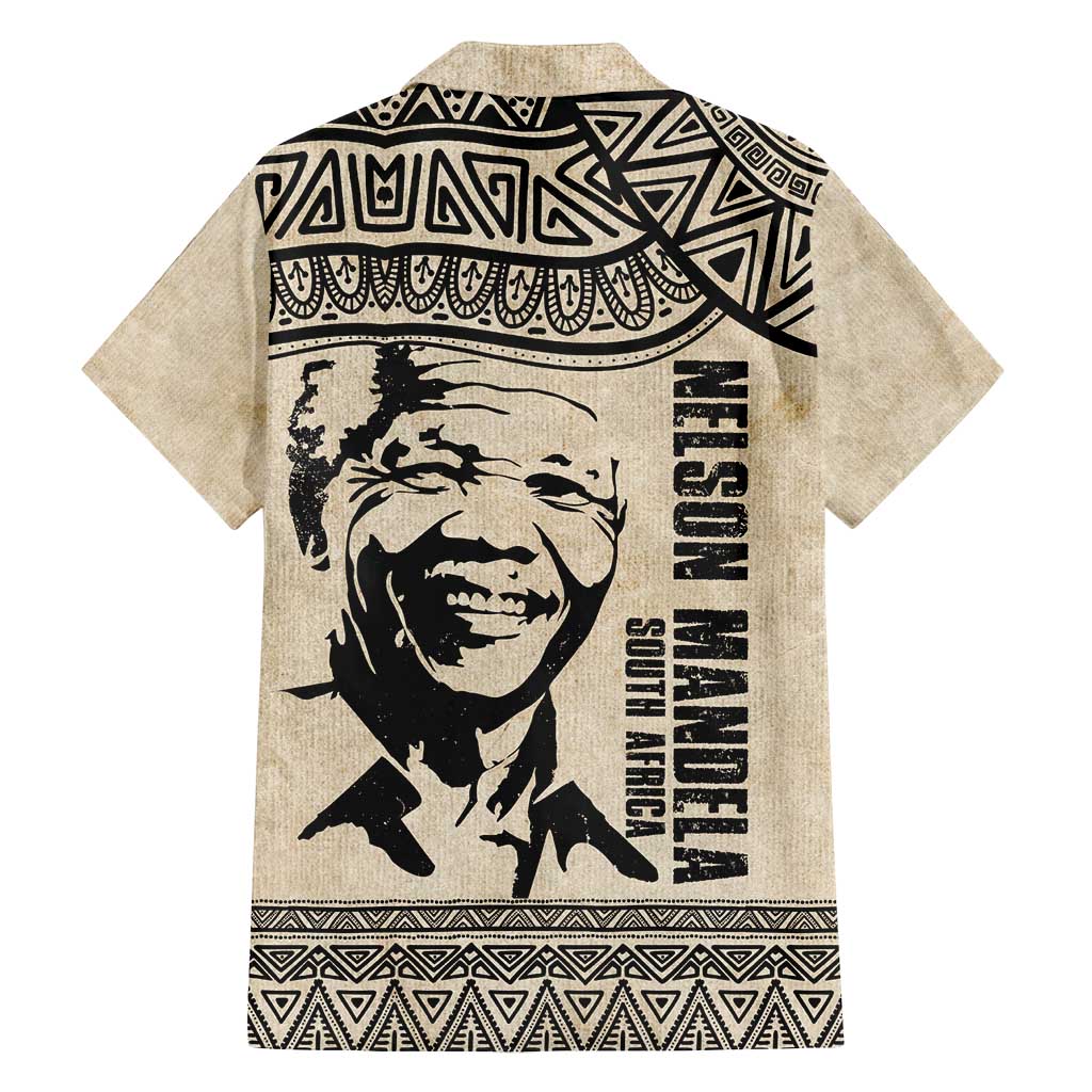 South Africa Nelson Mandela - Father Of Nation Family Matching Off Shoulder Short Dress and Hawaiian Shirt Vintage African Pattern