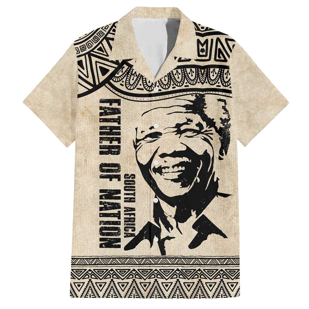 South Africa Nelson Mandela - Father Of Nation Family Matching Puletasi and Hawaiian Shirt Vintage African Pattern