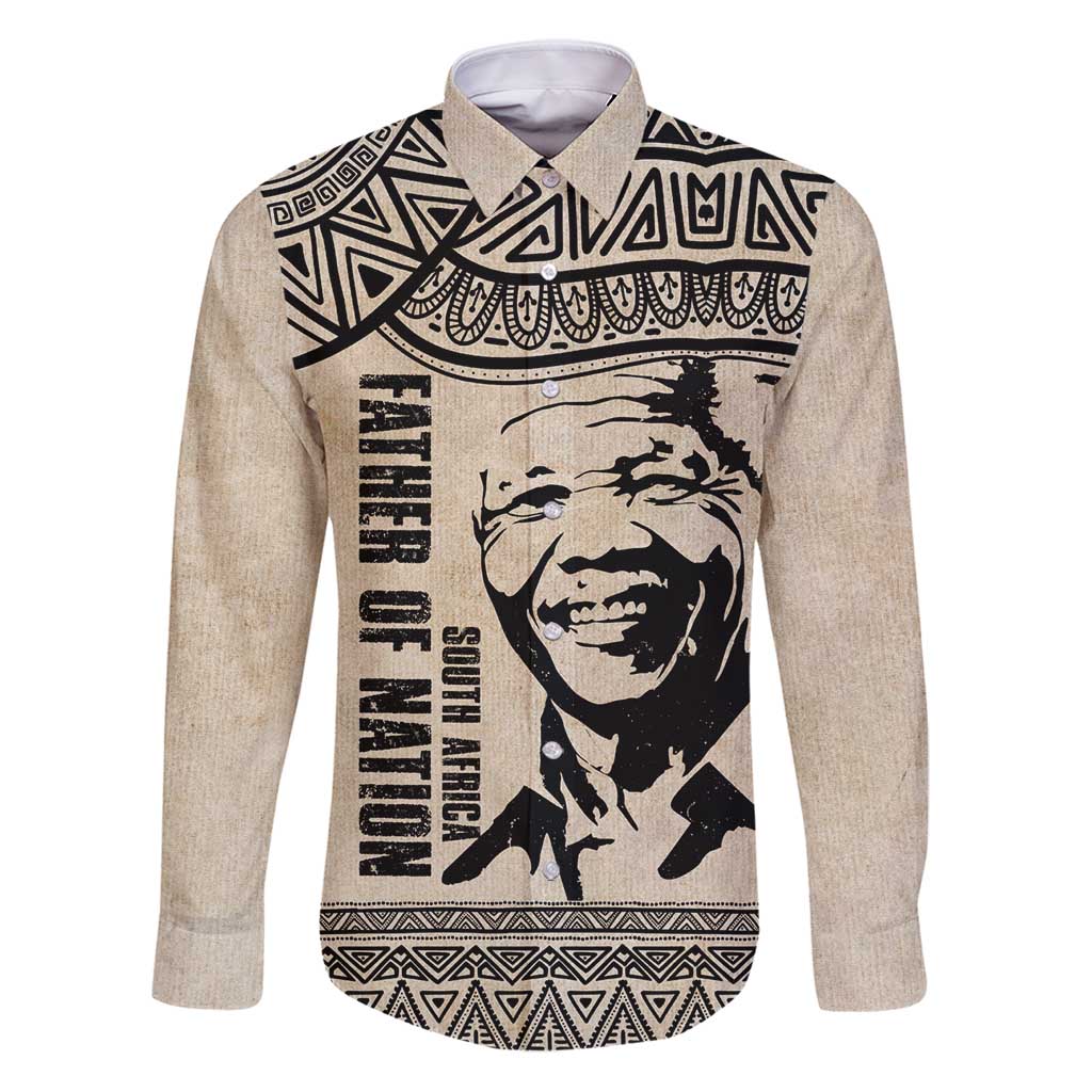 South Africa Nelson Mandela - Father Of Nation Family Matching Puletasi and Hawaiian Shirt Vintage African Pattern