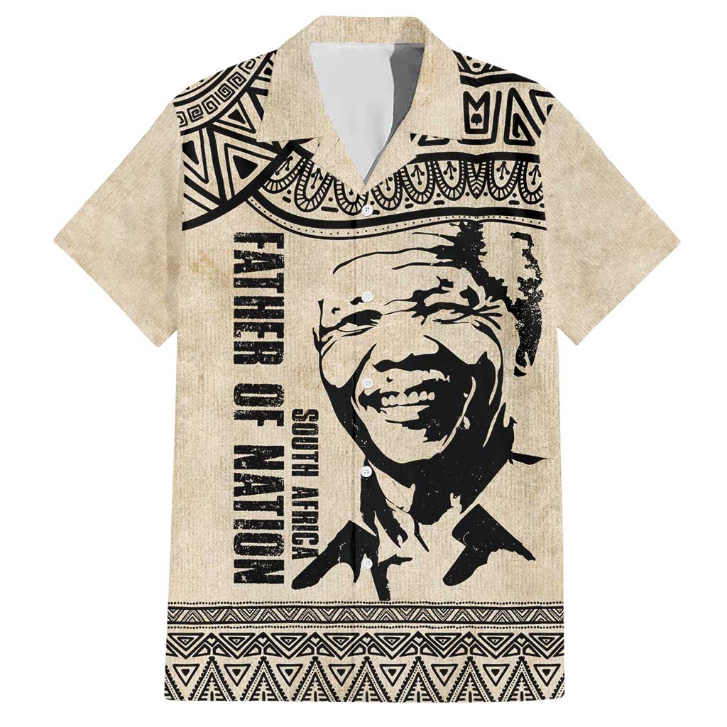 South Africa Nelson Mandela - Father Of Nation Family Matching Short Sleeve Bodycon Dress and Hawaiian Shirt Vintage African Pattern