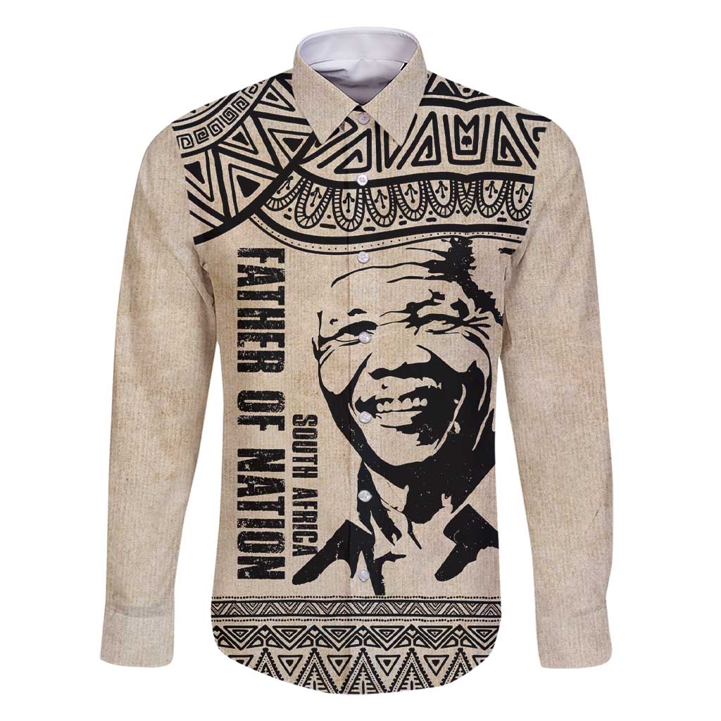 South Africa Nelson Mandela - Father Of Nation Family Matching Short Sleeve Bodycon Dress and Hawaiian Shirt Vintage African Pattern