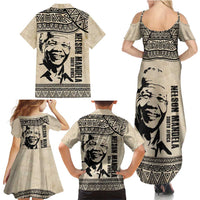 South Africa Nelson Mandela - Father Of Nation Family Matching Summer Maxi Dress and Hawaiian Shirt Vintage African Pattern