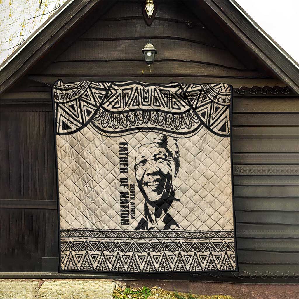 South Africa Nelson Mandela - Father Of Nation Quilt Vintage African Pattern