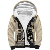South Africa Nelson Mandela - Father Of Nation Sherpa Hoodie Vintage African Pattern