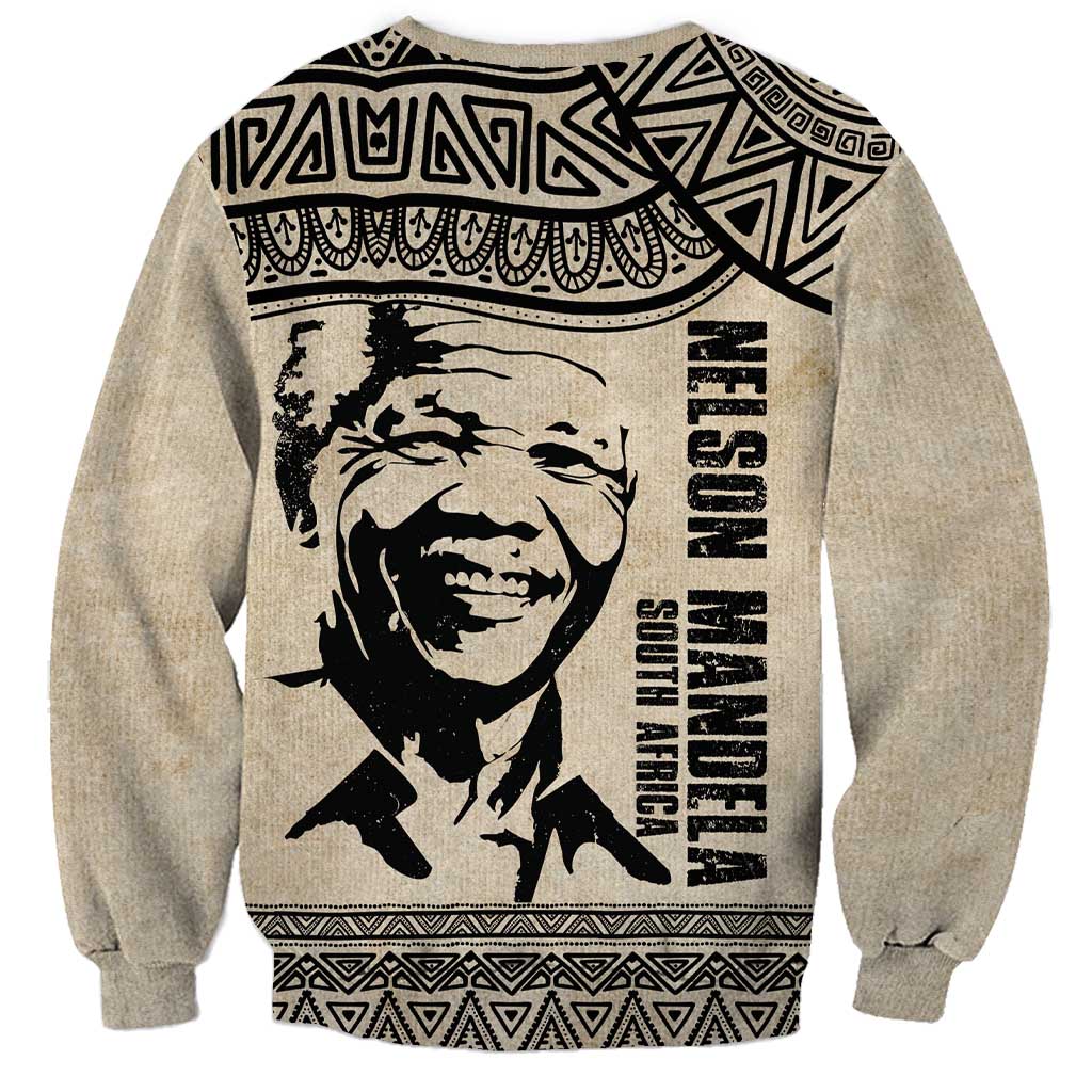 South Africa Nelson Mandela - Father Of Nation Sweatshirt Vintage African Pattern