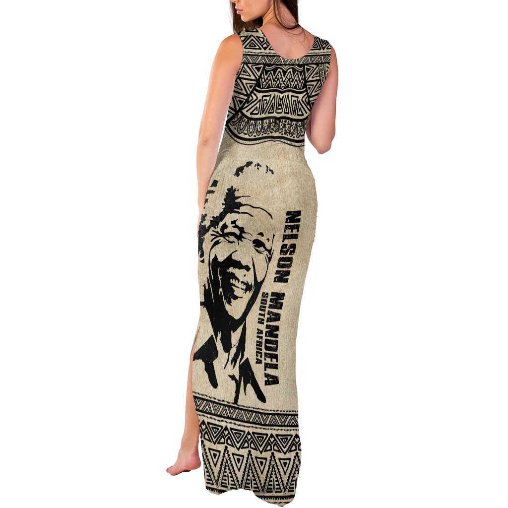 South Africa Nelson Mandela - Father Of Nation Tank Maxi Dress Vintage African Pattern