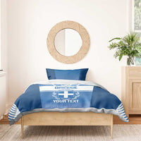 Custom Greece Football Bedding Set Go Ethniki Coat Of Arms Style